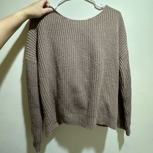 Twist back knit sweater
